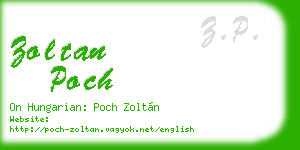 zoltan poch business card